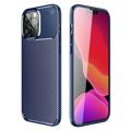 Chrobákové uhlíkové vlákno iPhone 14 Pro Case - Blue