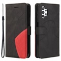 Séria Bi -Color Service Samsung Galaxy A32 5G/M32 5G Wallet Case - Black