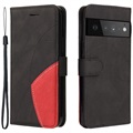 Séria Bi -Color Series Google Pixel 6 Puzdro na peňaženku