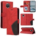 Bi -Color Series Nokia G10/G20 Pase Wallet - červená