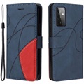 Séria Bi -Color Samsung Galaxy A72 5G Wallet Case - Blue
