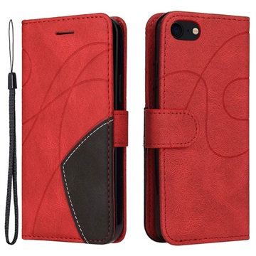 BI -Color Series iPhone 7/8/SE (2020)/SE (2022) Puzdro pre peňaženku - červené
