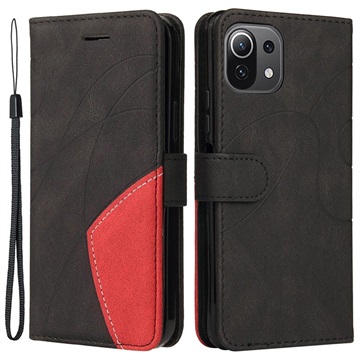 BI -Color Series Xiaomi Mi 11 Lite 5G Wallet Case - Black