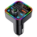 Bluetooth FM vysielač / rýchle nabíjačka automobilu BT22 s 2x USB - čierna