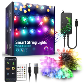 Bluetooth Smart String Lights YJSL -O - 5M - farebný