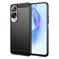 Honor 90 Lite/X50i Puzdro z Brúseného TPU - Uhlíkové Vlákno