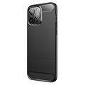 kryt TPU iPhone 13 - uhlíkové vlákno - čierna