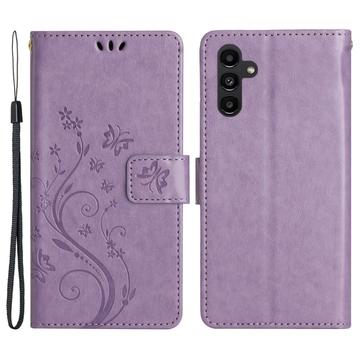 Motýľ série Samsung Galaxy A54 5G Pase Wallet - Violet