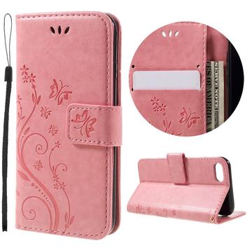 iPhone 7/8/SE (2020)/SE (2022) Butterfly Series Case Wallet - Pink