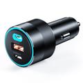 Choetech TC0011 Rýchla Autonabíjačka s 2x USB-C, USB-A - QC3.0, PD3.0 - 130W