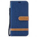 Séria Canvas Diary Serry Samsung Galaxy M10 peňaženka (Otvorená krabica - Výborná) - tmavo modrá