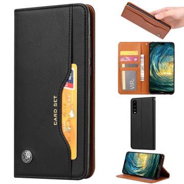 Séria sada kariet Huawei P20 Wallet Case - Black