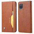 Séria sada kariet Samsung Galaxy A22 4G Pase Wallet - Brown