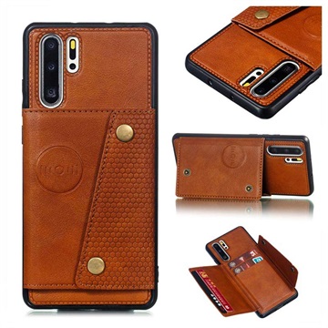 Séria držiteľov kariet Huawei P30 Pro Magnetic Case - Brown