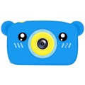 Cartoon HD Camera pre deti s 3 hrami - 12MP - Bear / Blue