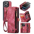 iPhone 15 Pro Max Caseme 2-in-1 Multifunctional Wallet Case - Red