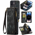 CASEME 2-v-1 Multifunkčný iPhone 12/12 Pro Peňaženka-Čierna