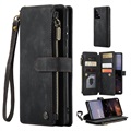 CASEME 2-v-1 multifunkčný Samsung Galaxy S22 Ultra 5G Wallet Case-Black