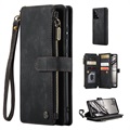 CASEME 2-v-1 multifunkčný Samsung Galaxy S22 Ultra 5G Wallet Case-Black