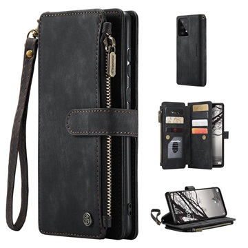 CASEME 2-v-1 multifunkčný Samsung Galaxy S22 Ultra 5G Wallet Case-Black