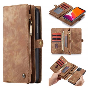 CASEME 2-v-1 multifunkčný puzdro iPhone 11 Pro Wallet-Brown