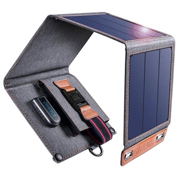 ChoeTech Foloble Solar Panel - USB, 14W - čierna