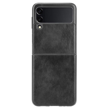 Samsung Galaxy Z Flip3 5G Potiahnuté Plastové Puzdro - Čierne