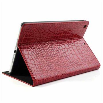 puzdro iPad Air folio - krokodíl - červená