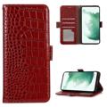 Kožené Puzdro na Peňaženku Crocodile Samsung Galaxy A04 s RFID - Červená