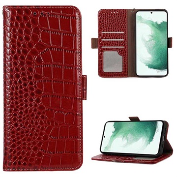 Krokodílová séria Samsung Galaxy S21 Fe 5G Peňaženka kože s RFID