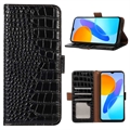 Crocodile Séria Honor X8 Kožené Puzdro na Peňaženku s RFID - Čierne