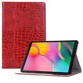 Samsung Galaxy Tab S5E Folio Case - Krokodíl - Červená