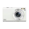 DC402-AF 4K Kids 48MP Digital Camera Auto Focus 16X Digital Zoom Vlogging Camera for Teens - White