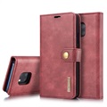 DG.ming Huawei Mate 20 Pro Drachable Wallet Leather Case - červená