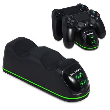 DOBE TP4-889 Nabíjacia dokovacia stanica s dvojitým stojanom pre ovládač PS4 / PS4 Slim / PS4 Pro Dualshock