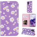 Daisy vzor Samsung Galaxy S20+ Puzdro pre peňaženku - fialová
