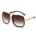 Deluxe Retro Unisex Sunglasses - Brown / Gold