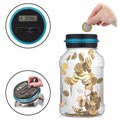Digitálne pulty mincí / šetrenie peňazí s LCD Display - Euro Mena