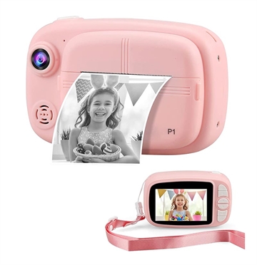Digitálna Okamžitá Kamera pre Deti s 32GB Pamäťovou Kartou - Ružová