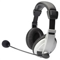 Digitus DA -12201 stereofónny multimediálny headset - strieborný / čierny