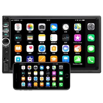 Dvojité din dotykové obrazovky Bluetooth Car Stereo so zadnou kamerou - 7" (Hromadné vyhovujúce)