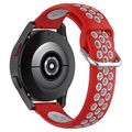 Dvojfarebná Samsung Galaxy Watch4/Watch4 Classic/Watch5/Watch6 silikónový športový remienok - červená / šedá