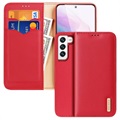 DUX DUCIS HIVO Samsung Galaxy S22 5G Peňaženka Kožené Puzdro (Otvorená krabica - Výborná) - Červená