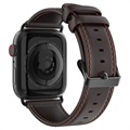 Dux Ducis Apple Watch Series 10/9/8/SE (2022)/7/SE/6/5/4/3/2/1 Kožený remienok - 42mm/41mm/40mm/38mm - káva