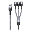Duzzona A3 MicrousB, Lightning, kábel USB-C-2,4A, 1,2 m