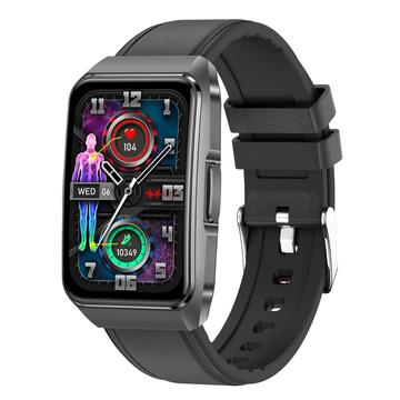 ET650 Smart Watch with Body Temperature, Health Monitor and Bluetooth Calling - Leather & Silicone Strap
