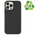 Eco Nature na iPhone 14 Pro Max Hybridné Puzdro - Čierna