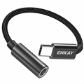 Enkay ENK-AT111 USB-C / 3.5mm AUX Adaptér - Čierny