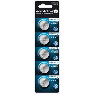 EverActive CR2032 Lithium Button Cell Batteries - 5 Pcs.