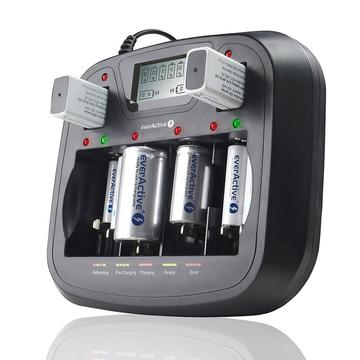 EverActive NC-900U Universal Battery Charger - 8x AAA/AA/C/D/9V